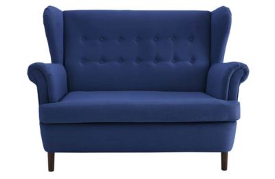 Collection Martha Large Fabric Wingback Sofa - Royal Blue